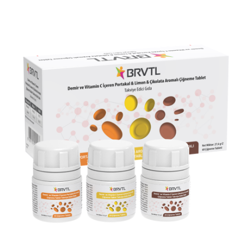 Iron + Vitamin C Chewable Tablets (60 Pieces)